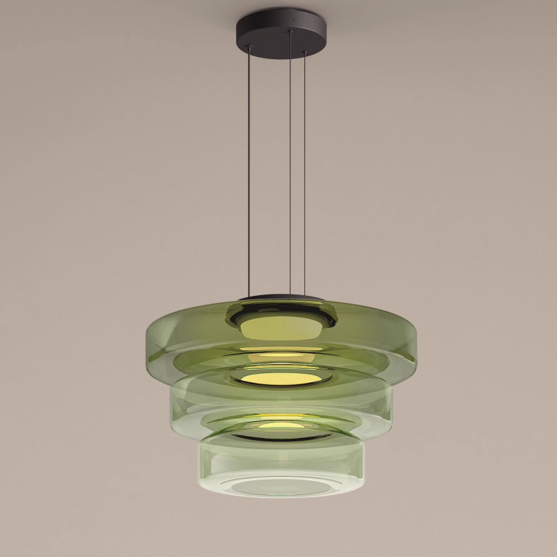 Lampa Wisząca Modern z Wielopoziomowym Kloszem Szklanym