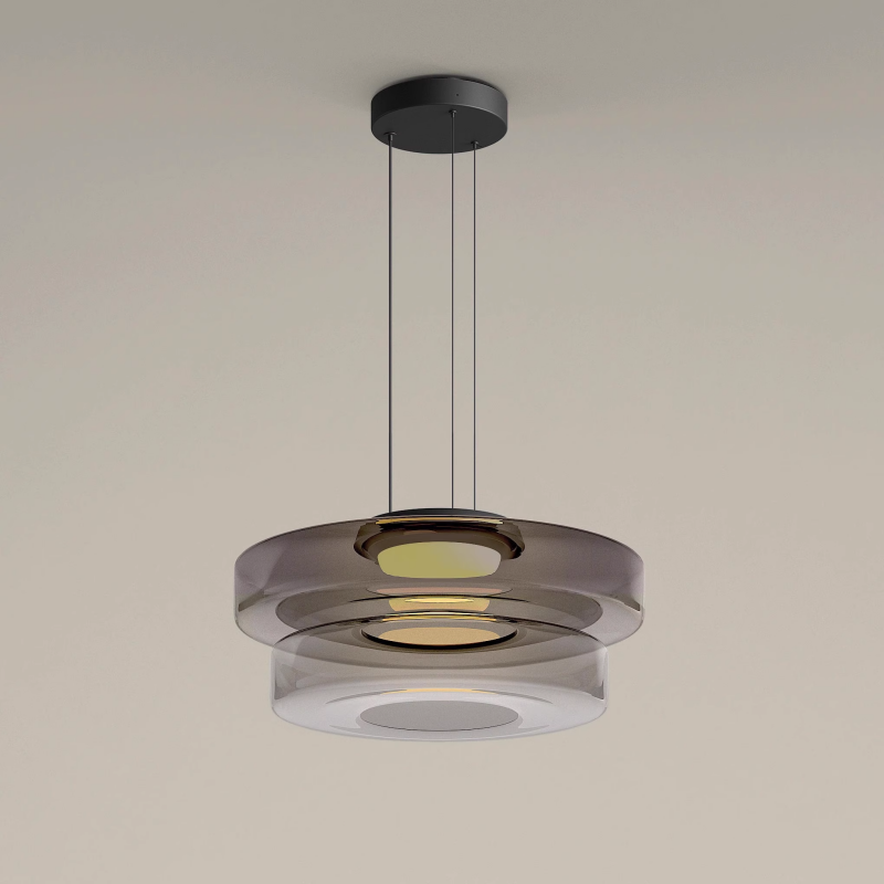 Lampa Wisząca Modern z Wielopoziomowym Kloszem Szklanym