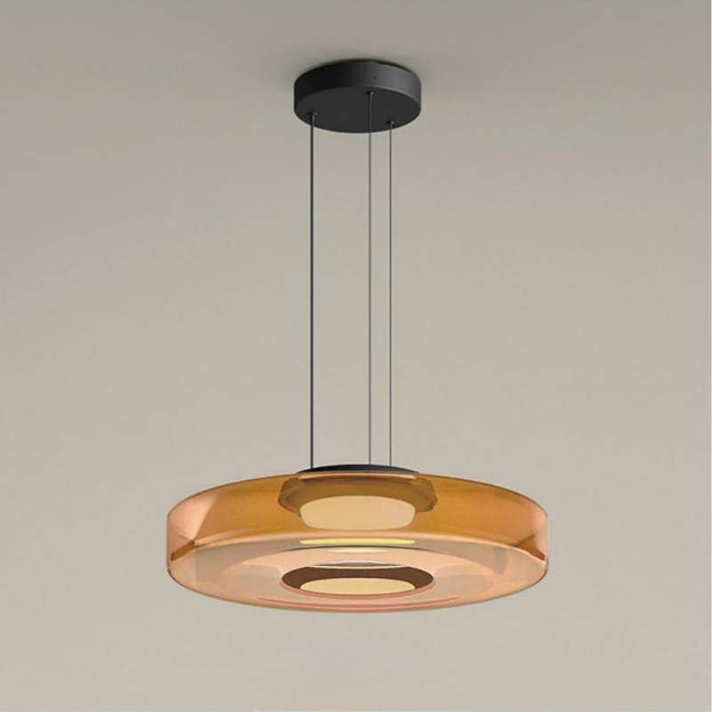 Lampa Wisząca Modern z Wielopoziomowym Kloszem Szklanym