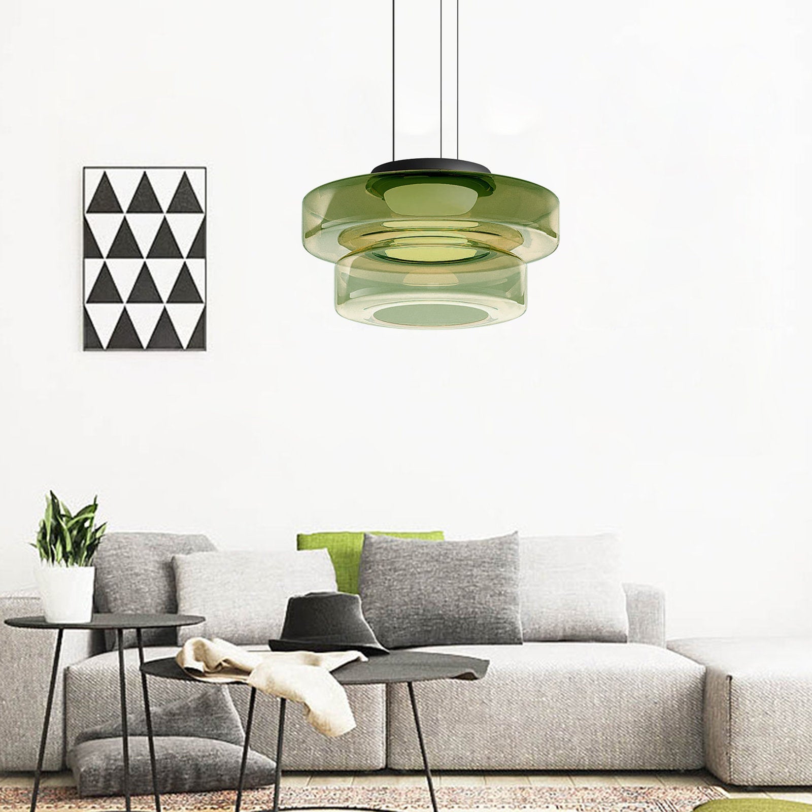 Lampa Wisząca Modern z Wielopoziomowym Kloszem Szklanym