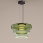 Lampa Wisząca Modern z Wielopoziomowym Kloszem Szklanym