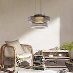 Lampa Wisząca Modern z Wielopoziomowym Kloszem Szklanym