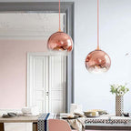 Lampa Wisząca Modern ze Szklaną Kulą i Gradientowym Kloszem