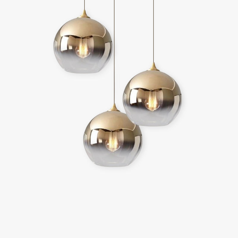 Lampa Wisząca Modern ze Szklaną Kulą i Gradientowym Kloszem