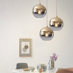 Lampa Wisząca Modern ze Szklaną Kulą i Gradientowym Kloszem
