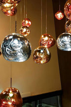 Lampa Wisząca Modern ze Szklanym Kloszem w Kształcie Lawy