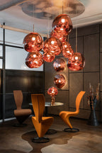 Lampa Wisząca Modern ze Szklanym Kloszem w Kształcie Lawy