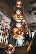 Lampa Wisząca Modern ze Szklanym Kloszem w Kształcie Lawy