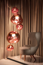 Lampa Wisząca Modern ze Szklanym Kloszem w Kształcie Lawy