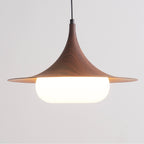 Lampa Wisząca Modernistyczna z Ruchomym Ramieniem i Kloszem ze Szkła Mlecznego