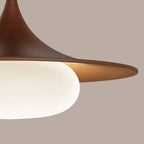 Lampa Wisząca Modernistyczna z Ruchomym Ramieniem i Kloszem ze Szkła Mlecznego