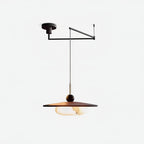 Lampa Wisząca Modernistyczna z Wysięgnikiem i Kloszem z Imitacji Alabastru
