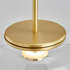 Lampa Wisząca Modernistyczna ze Szklanym Kloszem i Zintegrowanym Oświetleniem