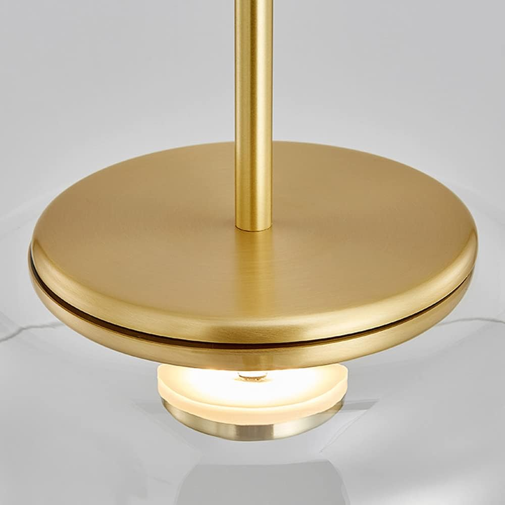 Lampa Wisząca Modernistyczna ze Szklanym Kloszem i Zintegrowanym Oświetleniem