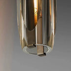 Lampa Wisząca Modernistyczna ze Szklanym Kloszem w Kształcie Walca