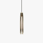 Lampa Wisząca Modernistyczna ze Szklanym Kloszem w Kształcie Walca