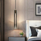 Lampa Wisząca Modernistyczna ze Szklanym Kloszem w Kształcie Walca
