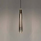Lampa Wisząca Modernistyczna ze Szklanym Kloszem w Kształcie Walca