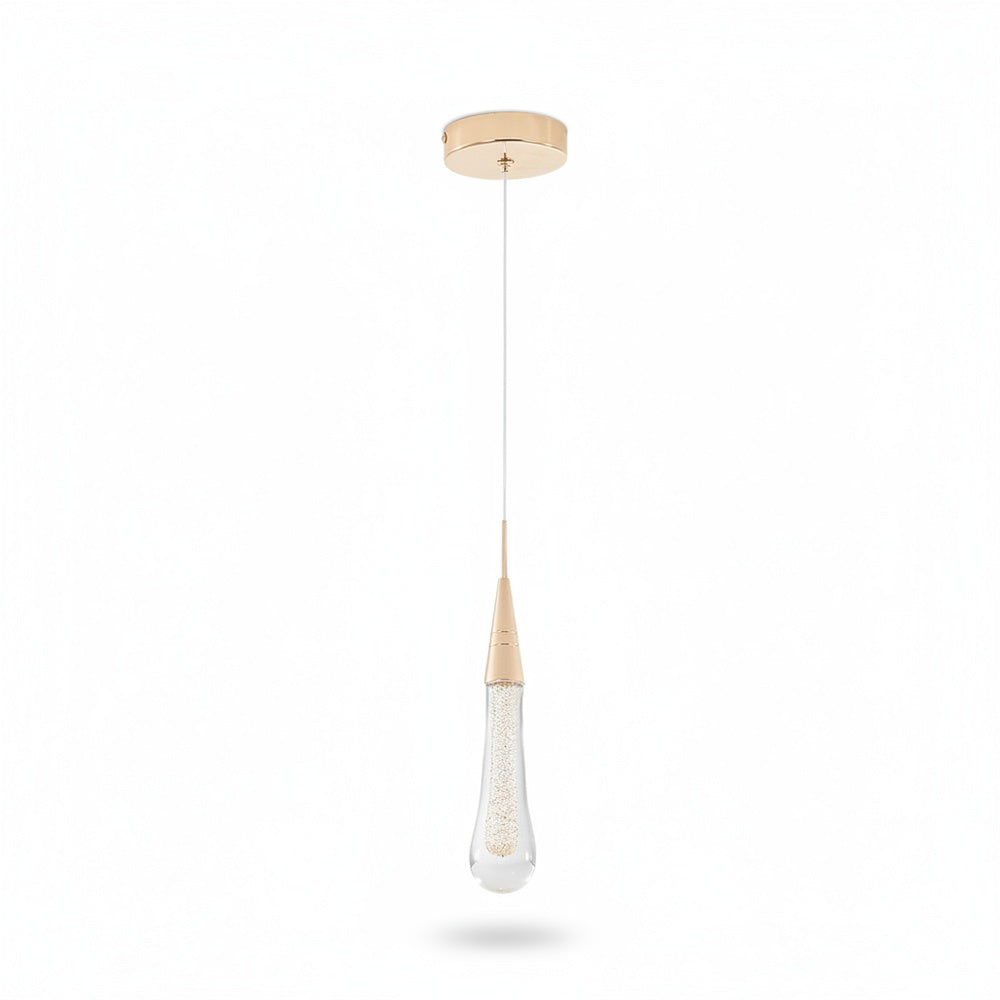 Lampa Wisząca Nowoczesna w Kształcie Kropli z Kryształowym Kloszem