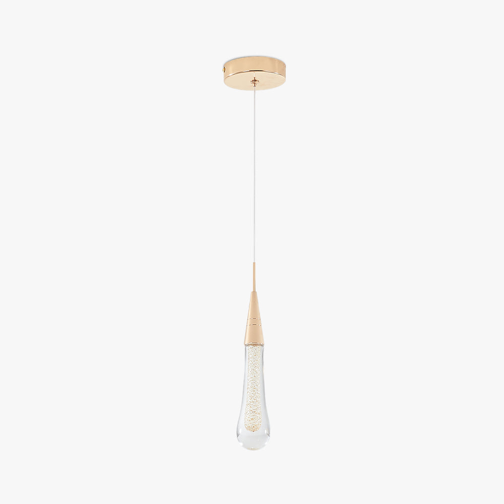 Lampa Wisząca Nowoczesna w Kształcie Kropli z Kryształowym Kloszem