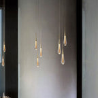 Lampa Wisząca Nowoczesna w Kształcie Kropli z Kryształowym Kloszem