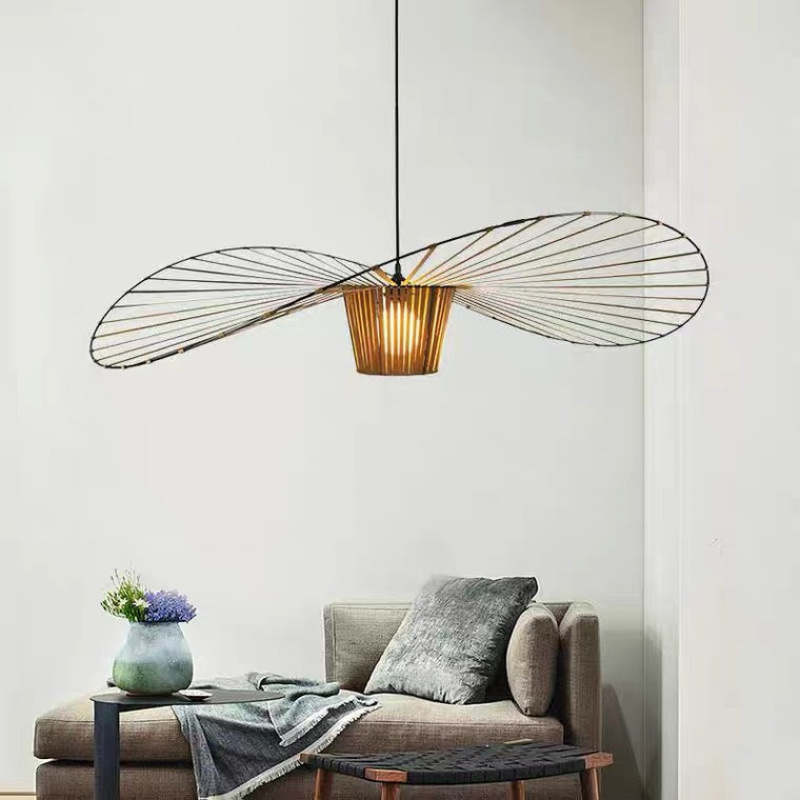 Lampa Wisząca Nowoczesna z Asymetrycznym Kloszem Drucianym