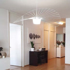 Lampa Wisząca Nowoczesna z Asymetrycznym Kloszem Drucianym