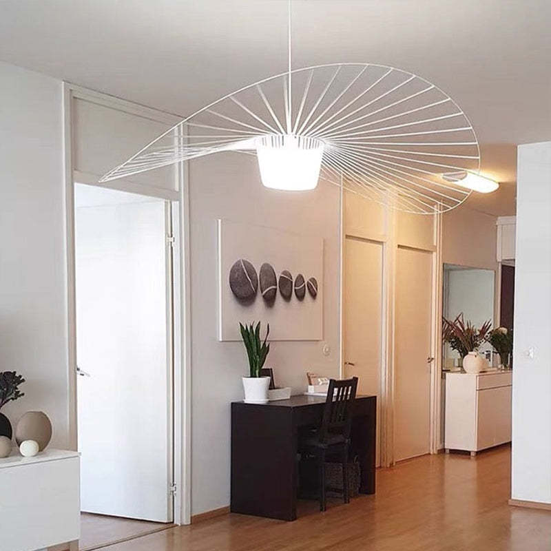 Lampa Wisząca Nowoczesna z Asymetrycznym Kloszem Drucianym