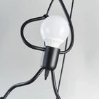 Lampa Wisząca Nowoczesna z Figurką Człowieka ze Stali ##POS:6##