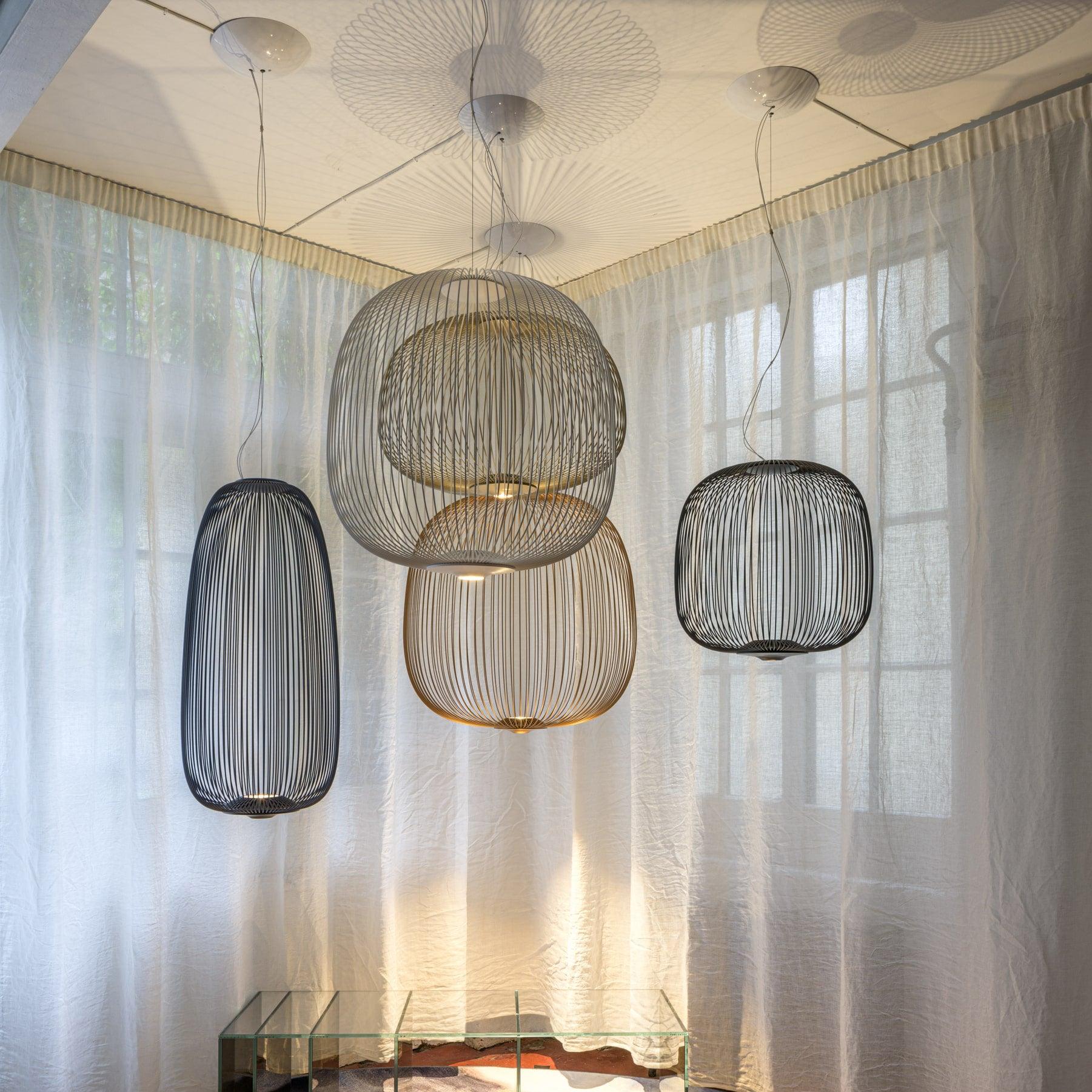 Lampa Wisząca Nowoczesna z Metalową Siatką Drucianą