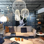 Lampa Wisząca Nowoczesna z Metalową Siatką Drucianą