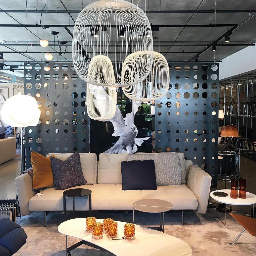 Lampa Wisząca Nowoczesna z Metalową Siatką Drucianą