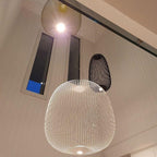Lampa Wisząca Nowoczesna z Metalową Siatką Drucianą
