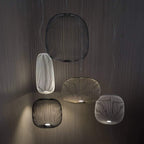 Lampa Wisząca Nowoczesna z Metalową Siatką Drucianą
