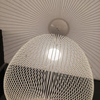 Lampa Wisząca Nowoczesna z Metalową Siatką Drucianą
