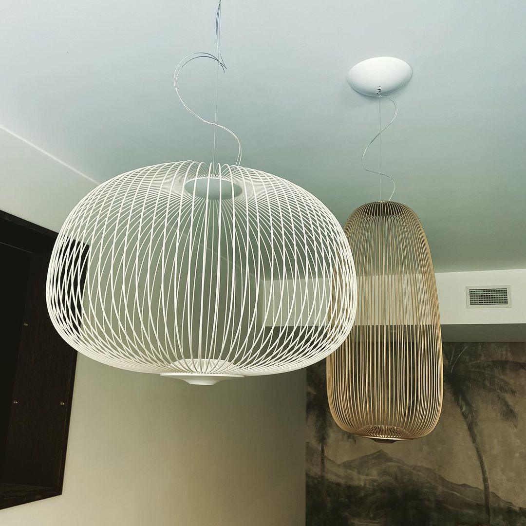 Lampa Wisząca Nowoczesna z Metalową Siatką Drucianą