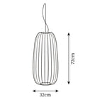 Lampa Wisząca Nowoczesna z Metalową Siatką Drucianą