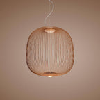 Lampa Wisząca Nowoczesna z Metalową Siatką Drucianą