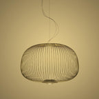 Lampa Wisząca Nowoczesna z Metalową Siatką Drucianą