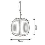 Lampa Wisząca Nowoczesna z Metalową Siatką Drucianą