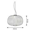 Lampa Wisząca Nowoczesna z Metalową Siatką Drucianą