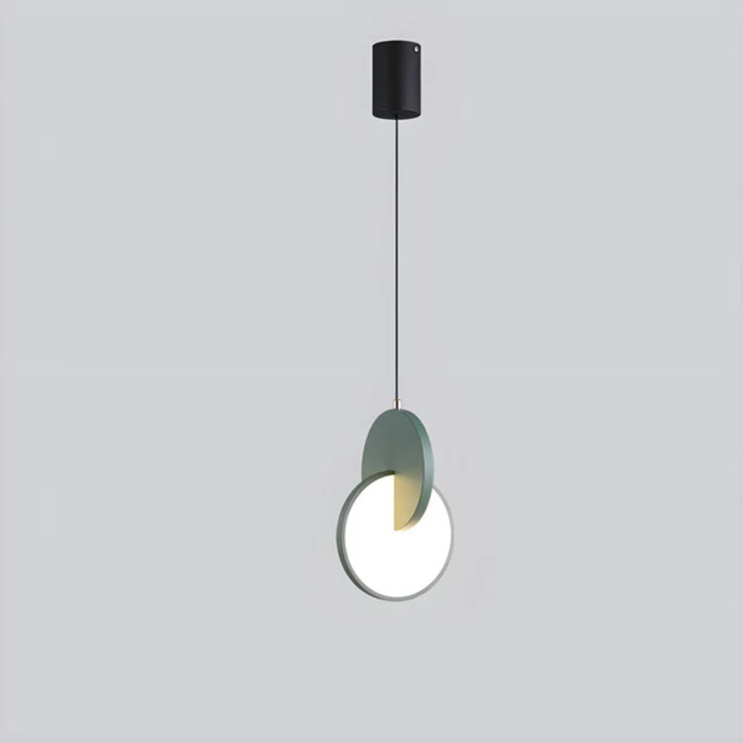 Lampa Wisząca Nowoczesna z Okrągłą Tarczą i Obręczą