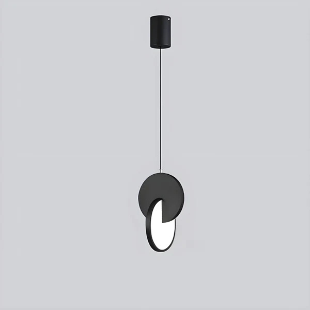 Lampa Wisząca Nowoczesna z Okrągłą Tarczą i Obręczą