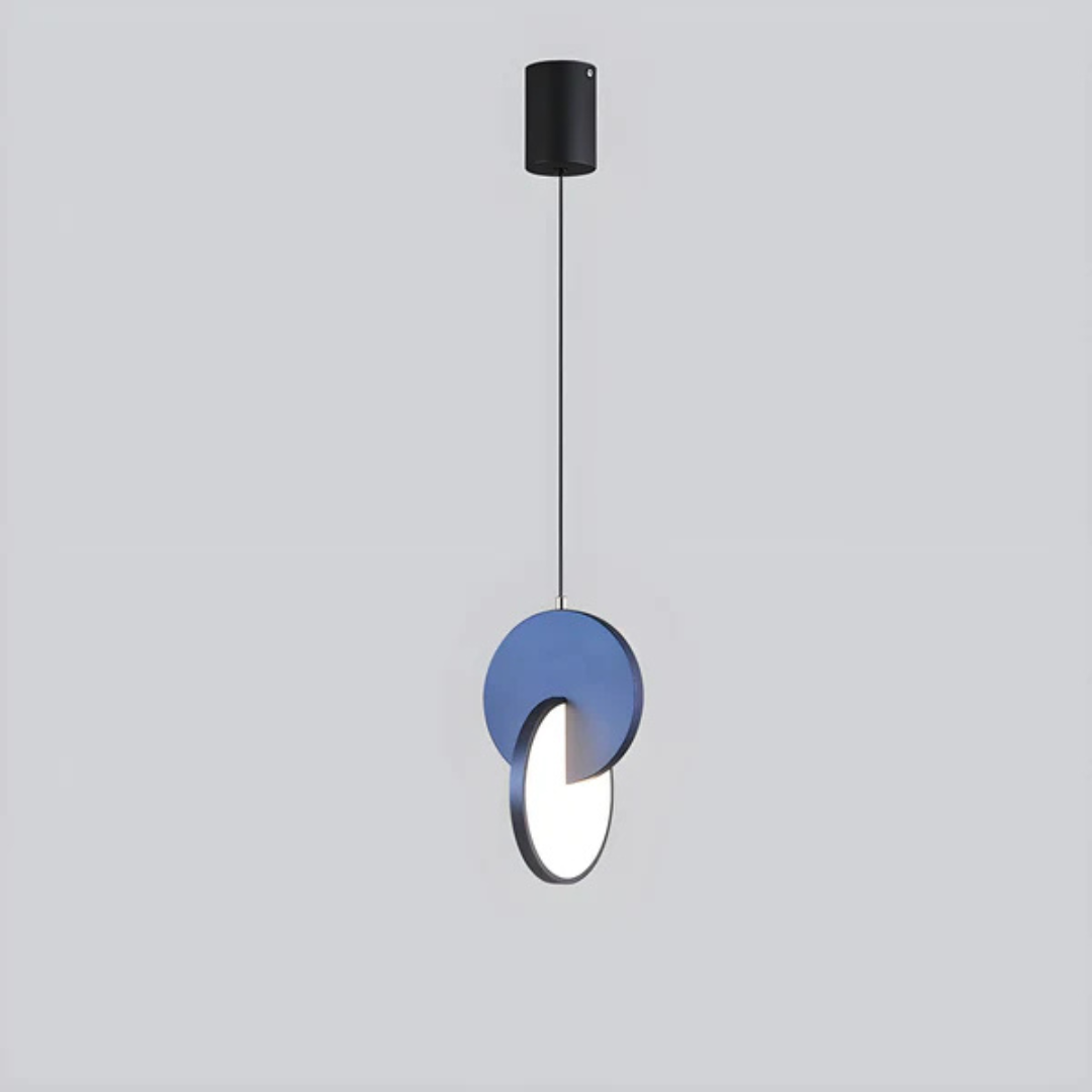 Lampa Wisząca Nowoczesna z Okrągłą Tarczą i Obręczą