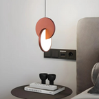 Lampa Wisząca Nowoczesna z Okrągłą Tarczą i Obręczą
