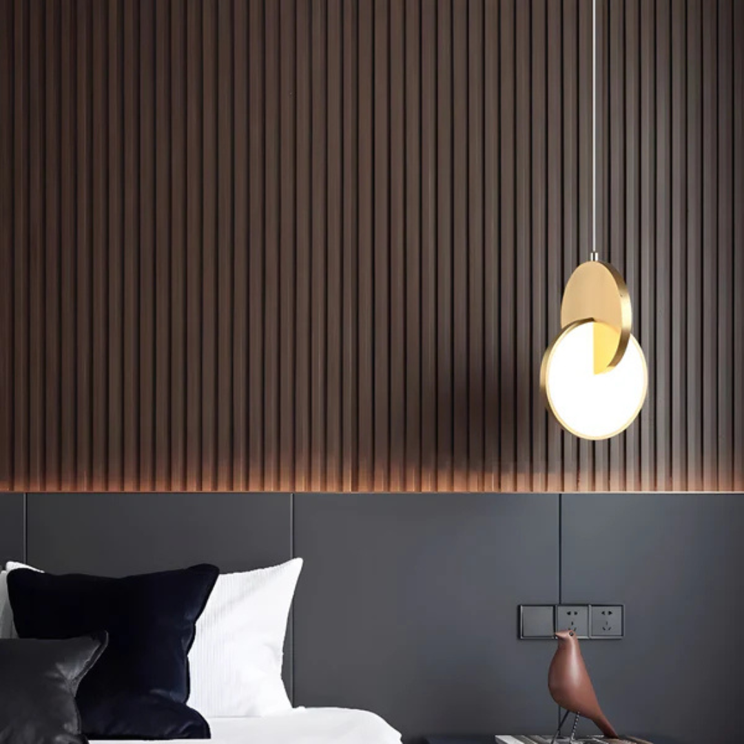 Lampa Wisząca Nowoczesna z Okrągłą Tarczą i Obręczą