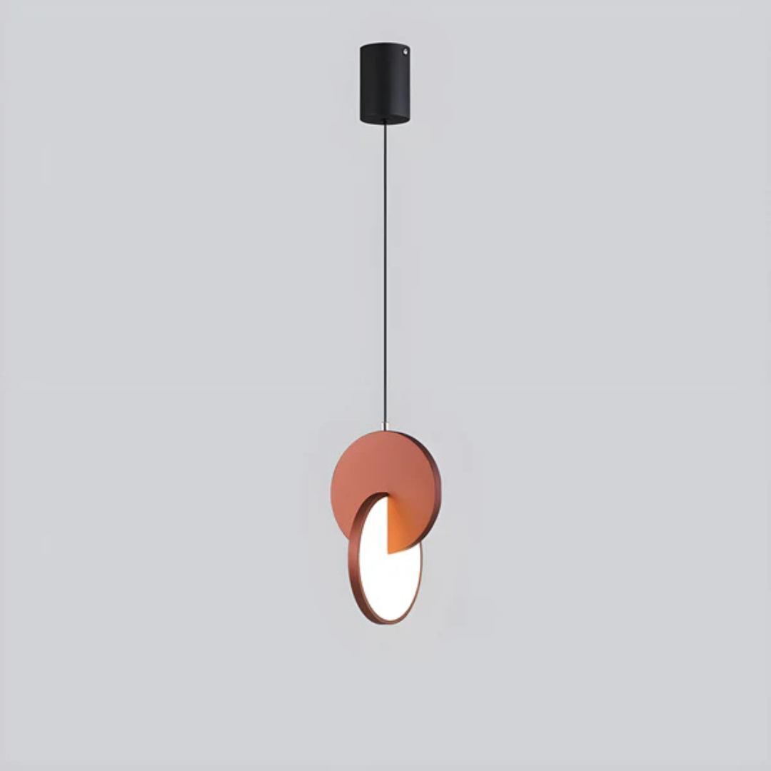Lampa Wisząca Nowoczesna z Okrągłą Tarczą i Obręczą