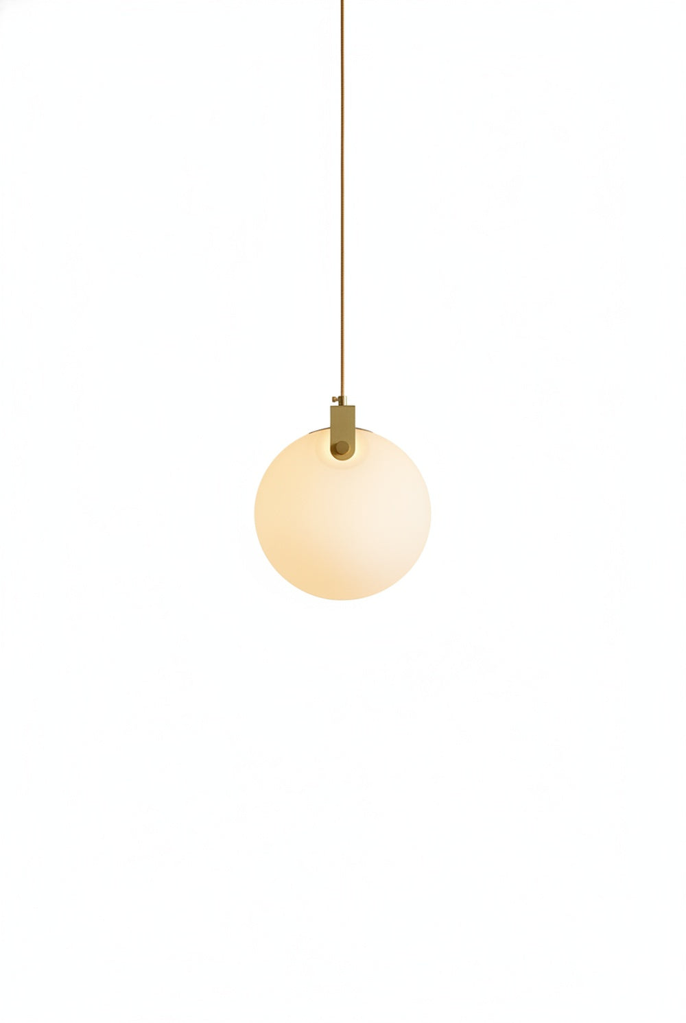 Lampa Wisząca Nowoczesna z Okrągłymi Kloszami Marmurowymi na Złotej Linie
