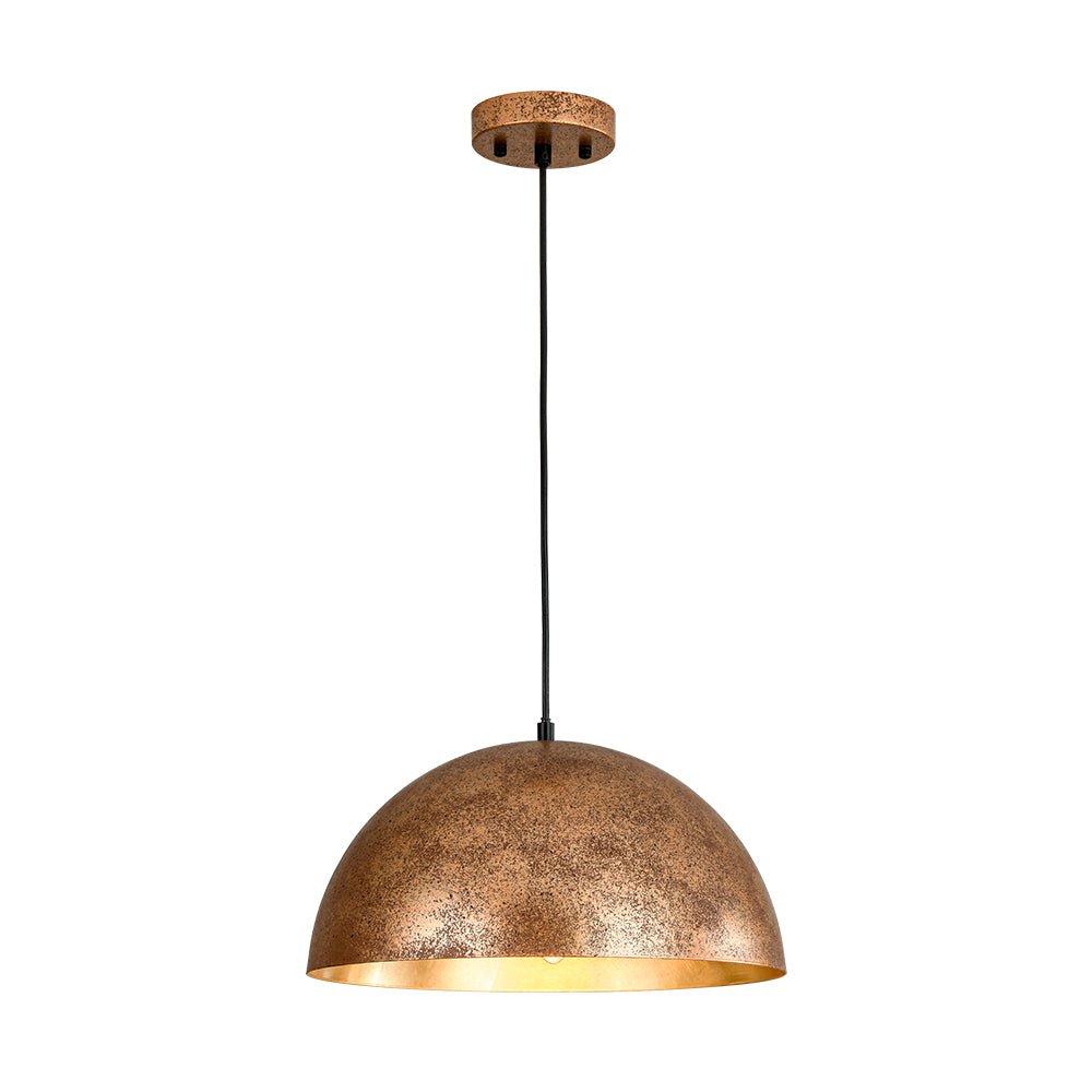 Lampa Wisząca Nowoczesna z Półkulistym Kloszem i Złotym Wnętrzem