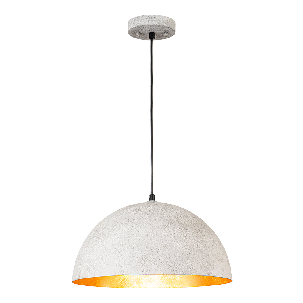 Lampa Wisząca Nowoczesna z Półkulistym Kloszem i Złotym Wnętrzem